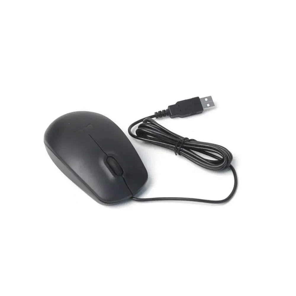 Genuine DELL 09RRC7 MS111-L Optical USB WIRED Scroll Mouse mice Look Black